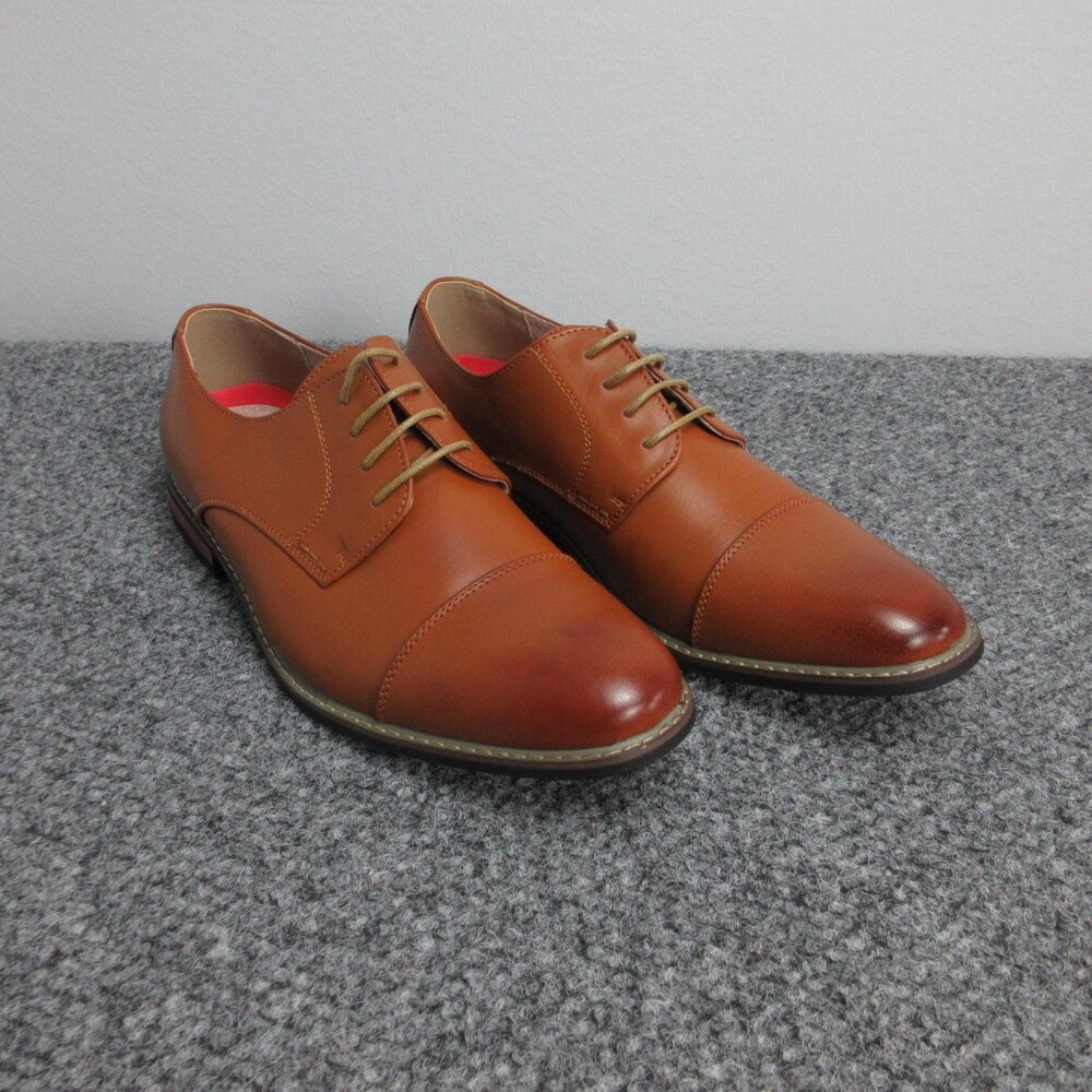Bruno Marc Shoes Mens Size 12W Brown Prince-6 Derby Cap Toe Dress Wide NWOB